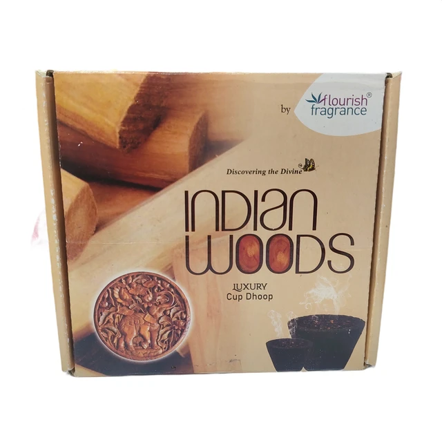 Flourish Fragrance Indian Woods Cup 12pcs