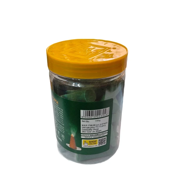 Mogra Dhoop Cone Jar 100g