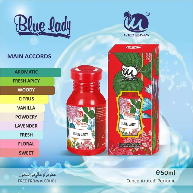 Mosna Blue Lady Unisex Luxury Attar Perfume 50ml