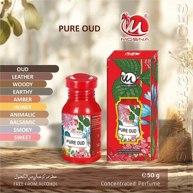 Mosna Pure Oud Unisex Luxury Attar Perfume 50ml