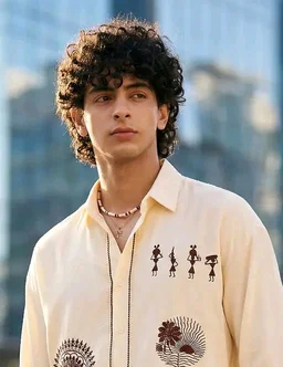 HANG N HOLD Printed Casual Shirt For Men - M, beige