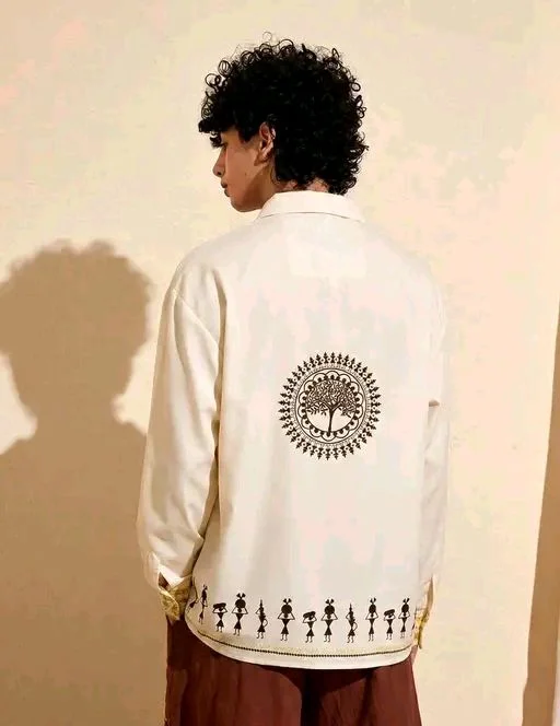 HANG N HOLD Printed Casual Shirt For Men - XL, beige
