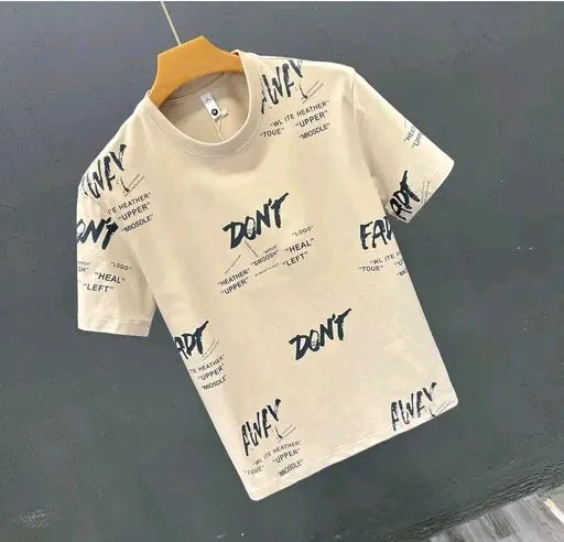 Round Neck T-shirt For Men - S, beige