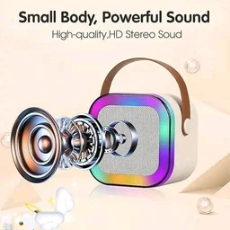 01 Mini Bluetooth Speaker with Wireless Mic, RGB Light, Type C Charging - SS02