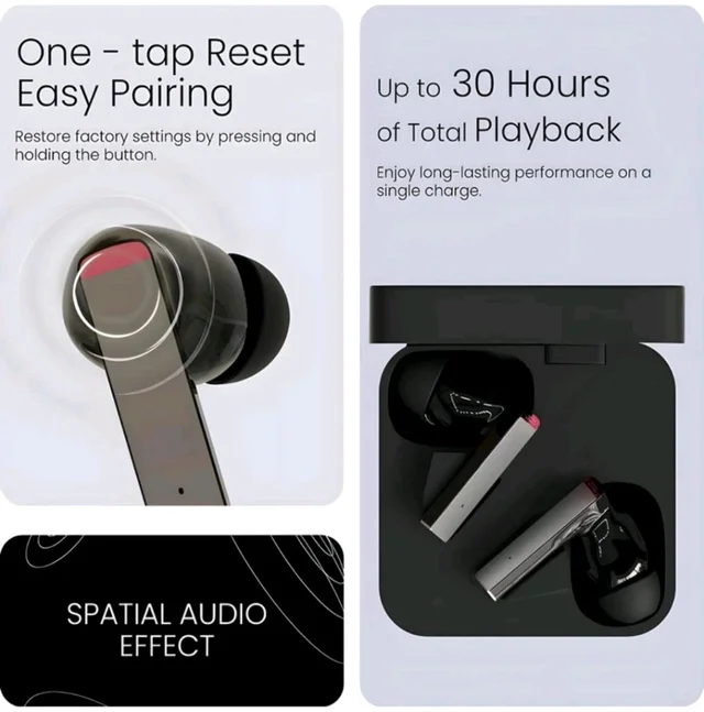Bluetooth Earbuds 8D Stereo Audio, 48Hrs Playtime With ASAP Charge. Ai Sound,। Bluetooth Gaming Headset - SS14