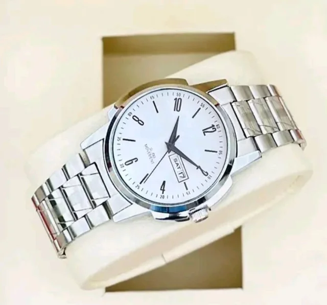 Fancy Analog Watch with Date, Steel Chain Analog Watch - SS41