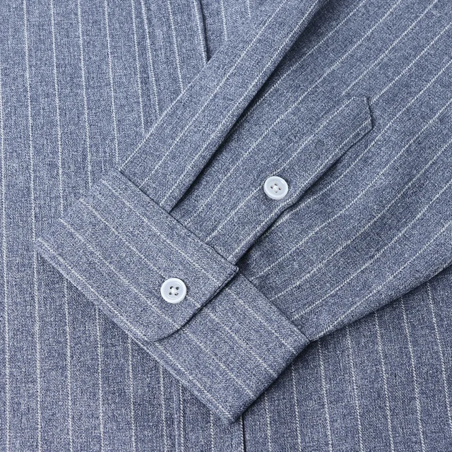 Men Blue Stripe Shirt