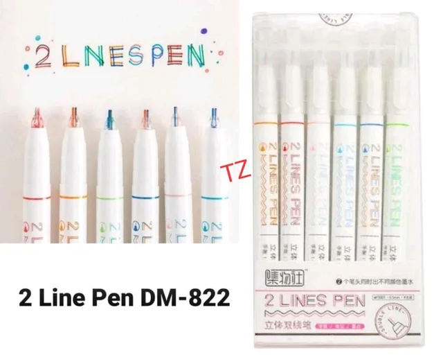 2 Line Pen 6pc Pack
