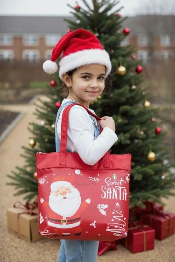 Adorable Christmas Tote Bag for Kids - 12 x 8 x 14 Centimeters