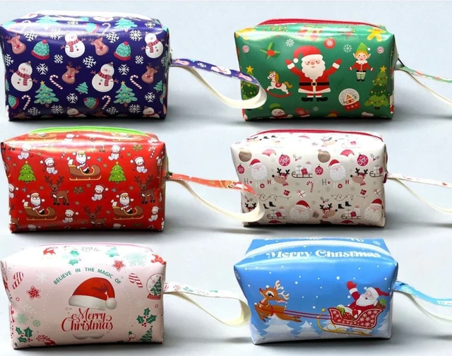 Christmas Theme Multipurpose Pouch for Kids Party Return Gifts set of 3pc