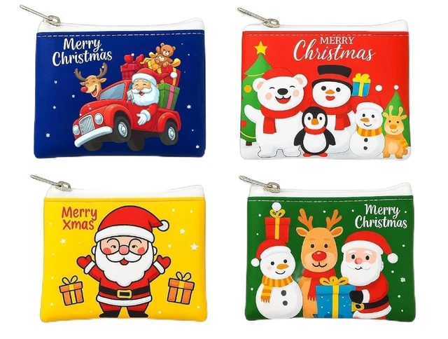 Christmas Holiday Coin Purse Collection set of 4pc