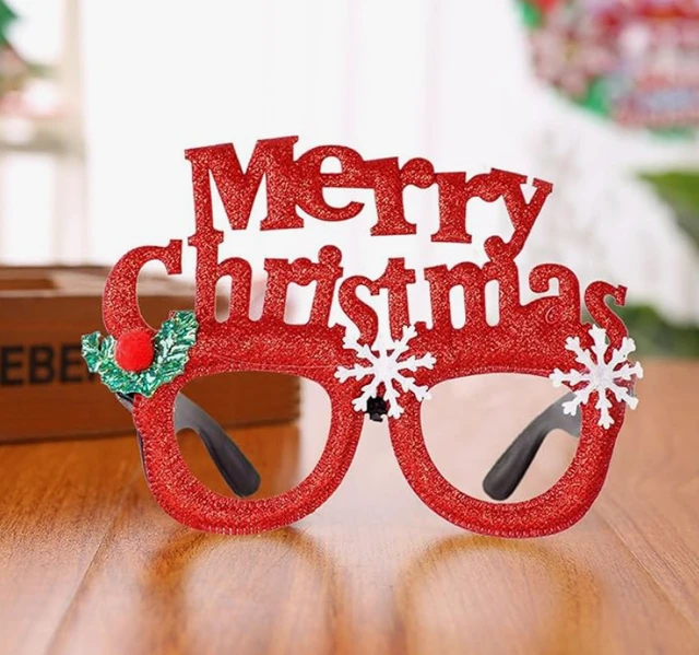Christmas Eyeglasses/Goggles Merry Christmas Party Props (Set of 2)