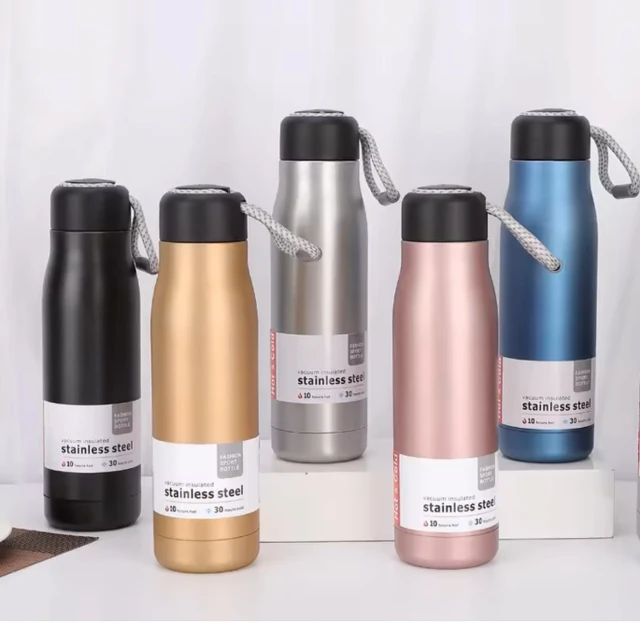 Stainless Steel Vacuum Flask 500ml | Double Wall Insulated Hot & Cold Water Bottle | Leak-Proof BPA-Free Steel Thermos for Travel, Office, Sports & Home (Multicolor)