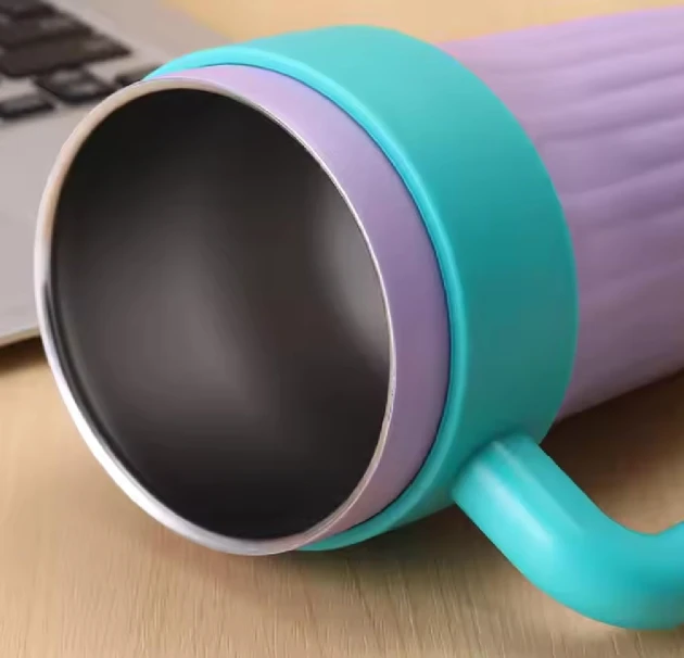 800ml Insulated Travel Mug Tumbler with Handle Double Wall Water Bottle Straw Cups Stainless Steel Coffee Mug with Straw Office Gym Outdoor Home Mug