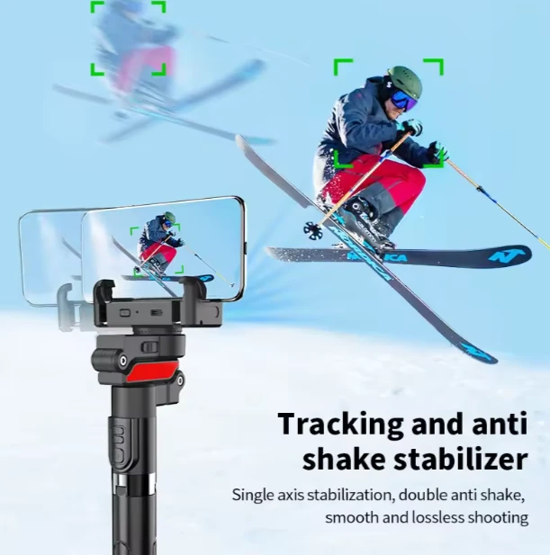 C10 Selfie Stick Handheld AI Face Tracking Selfie Stick Tripod Stand With Wireless Remote Control