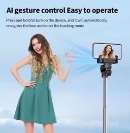 C10 Selfie Stick Handheld AI Face Tracking Selfie Stick Tripod Stand With Wireless Remote Control