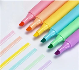 Definite Art Patel Shades Big Highlighter for Office College School Notes highlighting Color of Blue, Green, Pink, Purple, Yellow, Orange (Pastel Highlighters, Pack of 6)