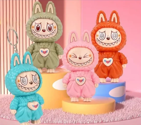 Labubu face changing keychain