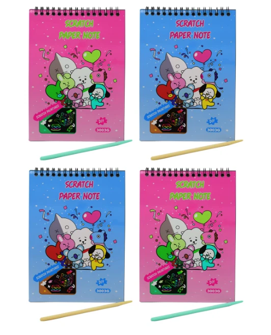 Scratch Art Book with Wooden Stylus Birthday Return Gift for Kids of All Age Group.