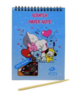 Scratch Art Book with Wooden Stylus Birthday Return Gift for Kids of All Age Group.