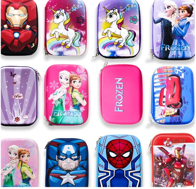 Pencil Case 3D Pencil Pen Case Office College School Large Storage High Capacity Bag Pouch Holder Box Organizer (Pencil Pouch Frozen)