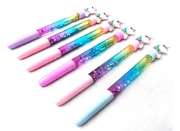 Unicorn Glitter Gel Pens for Kids Girls | Fancy Cute Unicon Stationery Set | Stylish Glitter Pen for Girls | Unicorn Wand Blue Gel Pen for Kids