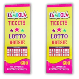 Tambola Tickets – Housie Lotto Game Tickets for Party, Kitty, Events, School Activities – Standard Paper Quality – Suitable for All Ages