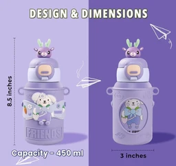 Kids Water Bottle - Stainless Steel 316 Sipper for School, Spill-Proof, BPA-Free, Boys & Girls - Ideal for Play & Hydration!