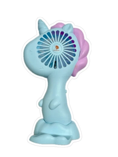 Unicorn electric fan Plastic Mini Portable Usb Rechargeable Fan