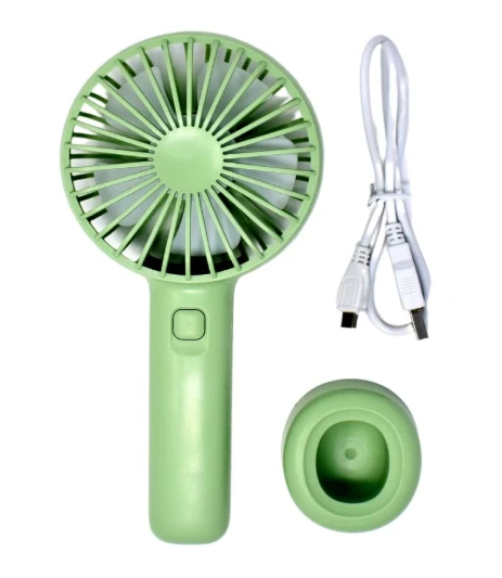 Powerful 4 Inch Rechargeable Mini Fan with 2000 mAh Battery, 3 Speed Option and Table Dock Table Fan for Home Backup Upto 6 hour - 20D x 10W x 12H Centimeters