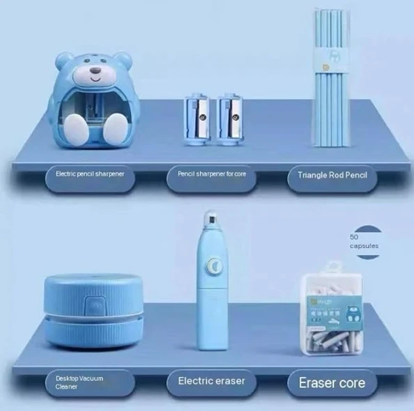 Electric Stationery with Hut Shape Piggy Bank Pack of 1