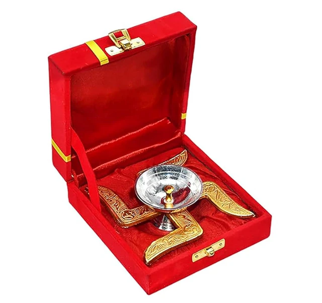 Gift Items for Home - Brass Diya for Pooja,Decoration Item | Premium Peetal Diya for Pooja Gift Set, Gift for Family Friends Employee,Return Gift,Cooperate Gift