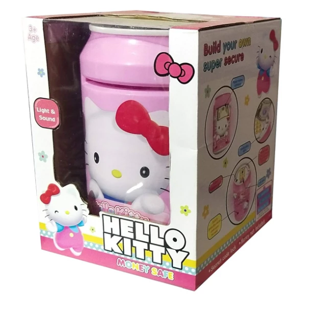 Battery Operated Cylinder ATM Safe Kids Piggy Saving ATM Bank with Electronic Lock Coin Bank Cash Deposit ATM Cartoon for Kids Coin Bank