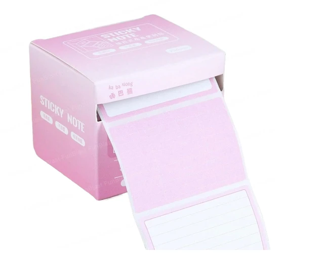 Sticky Notes Set - 256 Pcs Pull-Out With Dispenser, Self Adhesive Memo Stickers 8 Patterns Mini Pad for Office, School, Home