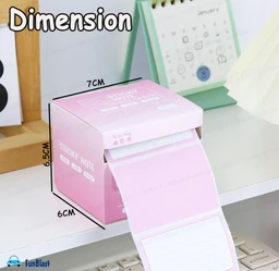 Sticky Notes Set - 256 Pcs Pull-Out With Dispenser, Self Adhesive Memo Stickers 8 Patterns Mini Pad for Office, School, Home