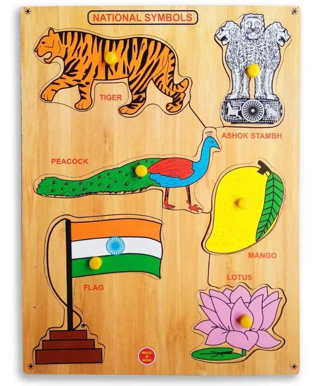 Wooden Block National Symbols