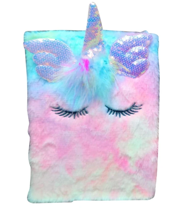 Unicorn Diary For Girls Note Book Diary For Girls Fur Pen, Pencil Pouch, Kids Diary, Cartoon Diary Birthday Return Gifts Diary For Girls & Boys