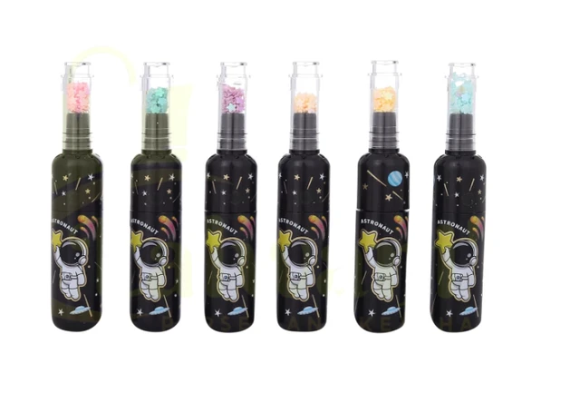 Set of 6 Black Cute Mini Bottle Shape Highlighter Pens for Colorful Note-Taking and Creativity Study and Art for Students and for Office Uses Satationary