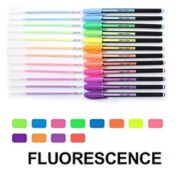 Gel Pens Set Color Gel Pens,Glitter, Metallic, Neon Pens Set Good Gift For Coloring Kids Sketching Painting Drawing ((Highlighter Neon Pen))