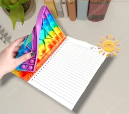 Popit Sprial Diary/Notebook: Colourful Pages Perfect for Return Gifts, Birthday Gifts, and Stationery Gifts Stress Relief Toy- Set of 1