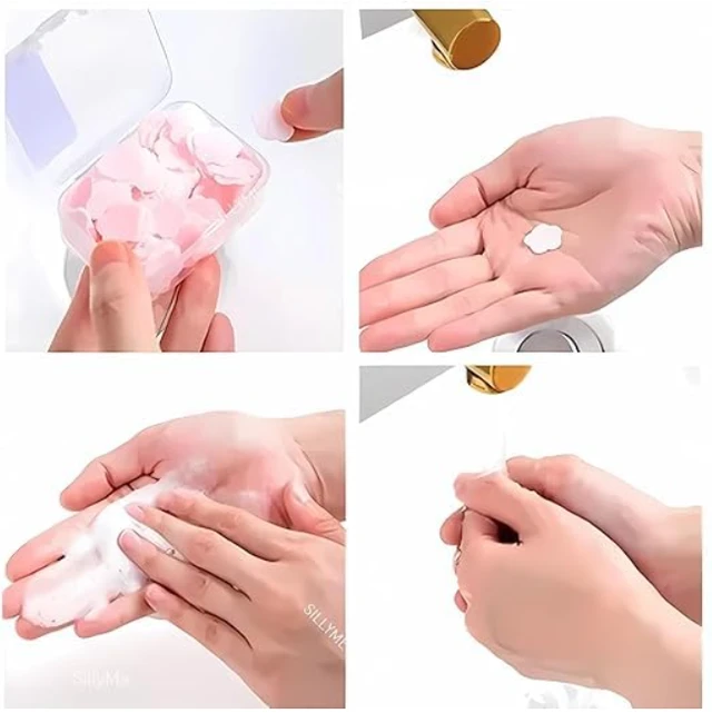 Apple Shape Paper Soap Sheets – Portable Disposable Hand Soap for Travel, Camping, and Outdoor Use (multi color 50 Sheets Each)