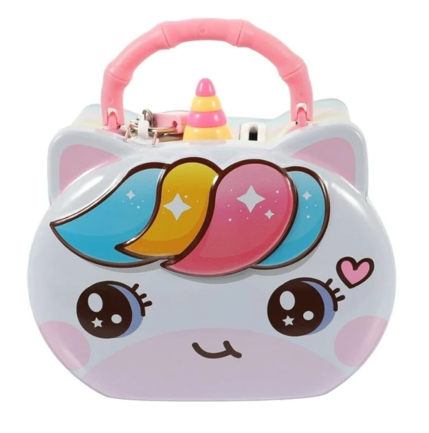 Unicorn Modern Piggy Bank Cartoon House Saving Pot Coin Bank Money Bank Saving Coin Box With Lock Gift Toy For Kid Children, Pink