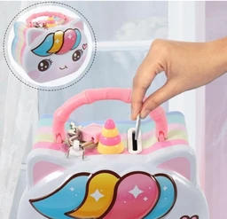 Unicorn Modern Piggy Bank Cartoon House Saving Pot Coin Bank Money Bank Saving Coin Box With Lock Gift Toy For Kid Children, Pink