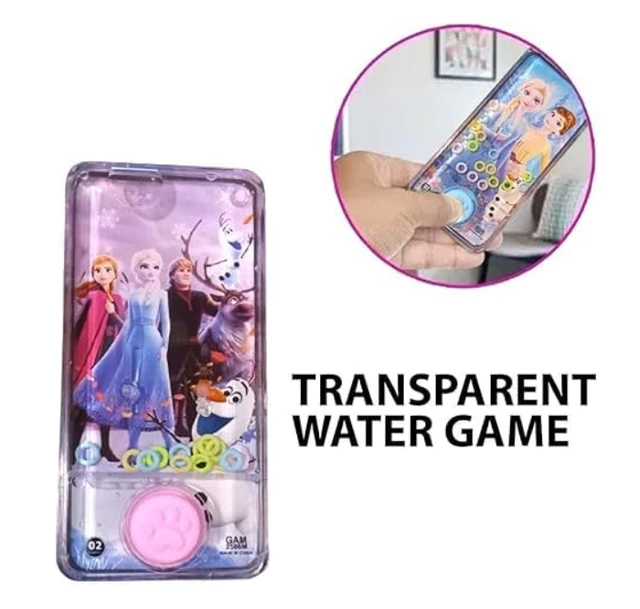Action Heroes Water Ring Toss Game, Handheld Bubble Ring Anxiety Relief Toys, Portable Family Games for Kids, 1 Pack Random Design Dispatched (Snow Princess)
