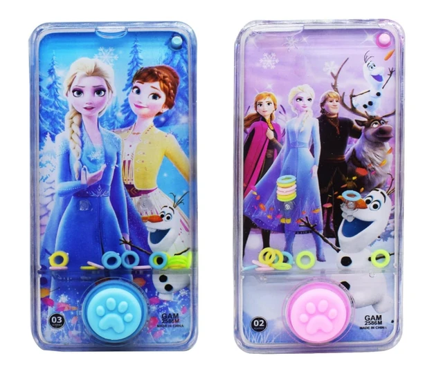 Action Heroes Water Ring Toss Game, Handheld Bubble Ring Anxiety Relief Toys, Portable Family Games for Kids, 1 Pack Random Design Dispatched (Snow Princess)