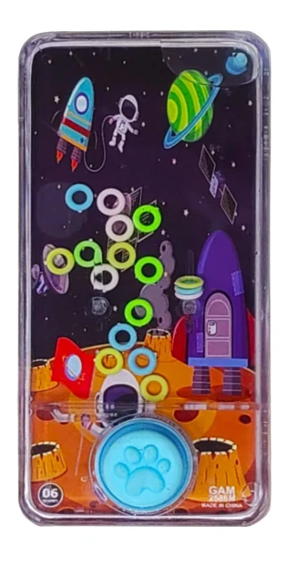 Space Theme Handheld Water Game Water Bubble Ring Toss Anxiety Toys Aqua Toys Travel Family Games Ideal Gift for Kids Boys and Girls Kids