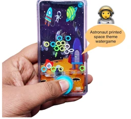 Space Theme Handheld Water Game Water Bubble Ring Toss Anxiety Toys Aqua Toys Travel Family Games Ideal Gift for Kids Boys and Girls Kids
