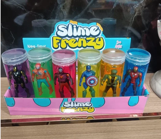 Avenger’s Big Slime pack with Toy |Jumbo crystal slime With Toy 6 Pcs Box