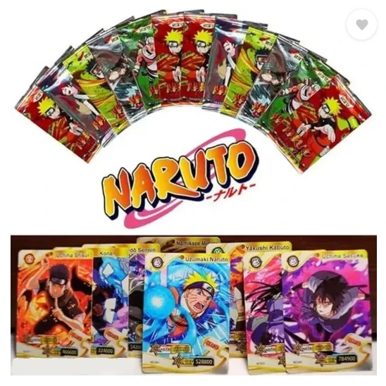 Gift Collection Pack Of 4 Naruto Itachi Sasuke Booster Playing Cards Game Anime Naruto Card (Multicolor)