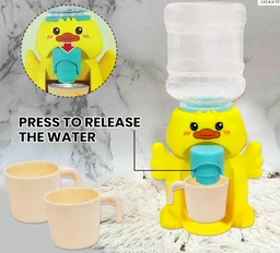 Mini Kitchen Play Set for Kids, 17 Pieces with Duck Water Dispenser, Cooking Utensils and Furniture, Ages 3+
